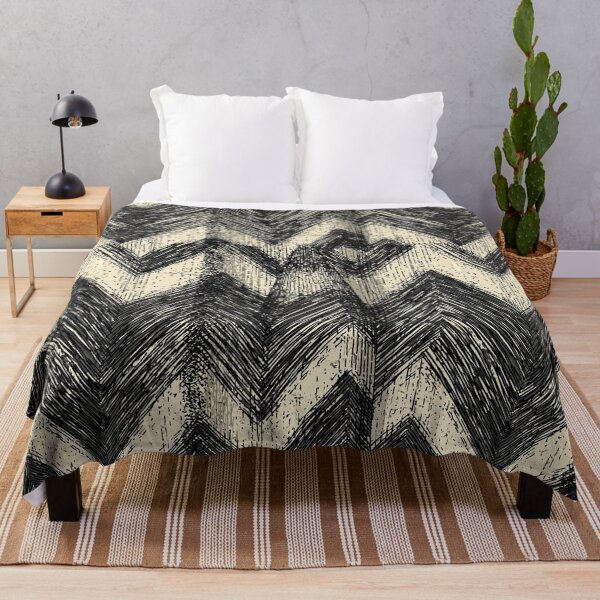 Item preview, Charcoal Brushstroke Chevron Art designed and sold by Piotrek0001.