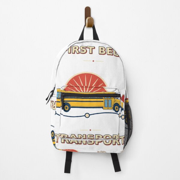 Item preview, First Bell Transport Retro School Bus Graphic designed and sold by Freshloop Studio | Whimsical Vintage Art.