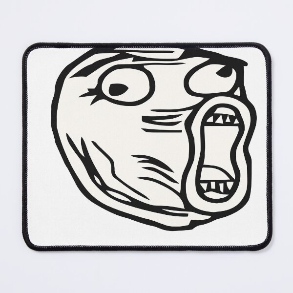 Item preview, Screaming Rage Face Funny Meme Reaction designed and sold by NeonNerdStudio.