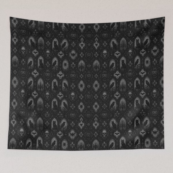 Item preview, Gothic silver Halloween Mosaic Pattern designed and sold by cabuks.
