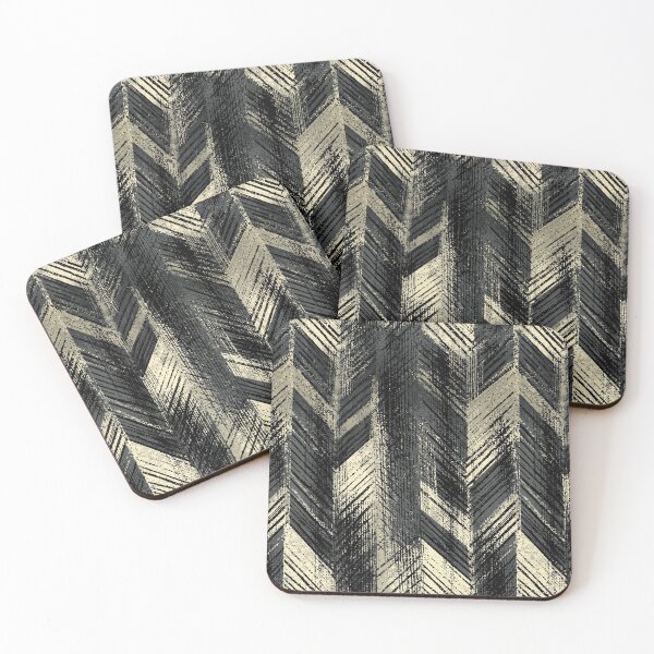 Item preview, Beige and Grey Distressed Chevron designed and sold by Piotrek0001.