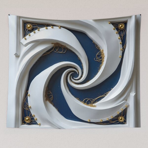 Item preview, Intricate Swirling Design with Gold Accents designed and sold by Vicky Brago-Mitchell®.