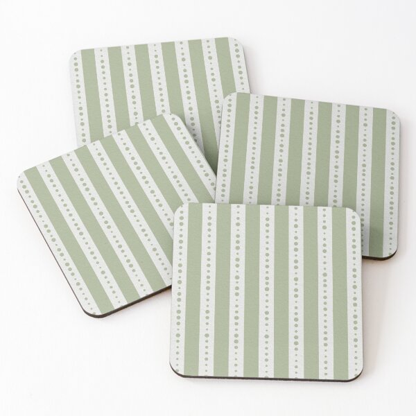 Item preview, Hand-Drawn Sage Polka Stripe Seamless Pattern designed and sold by WEBiC-ART Creative Studio.