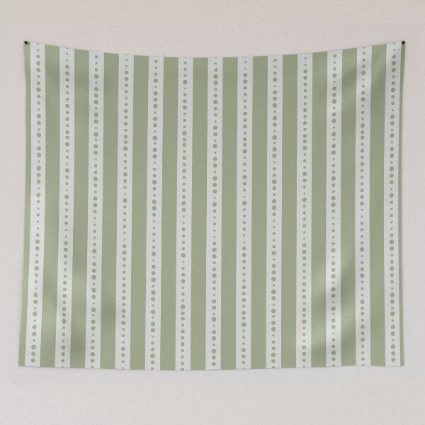 Item preview, Hand-Drawn Sage Polka Stripe Seamless Pattern designed and sold by WEBiC-ART Creative Studio.