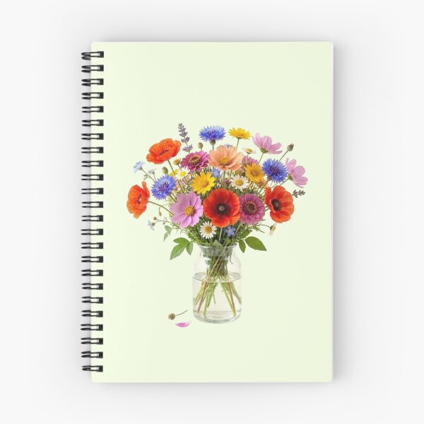 Item preview, Colorful Wildflower Bouquet in Glass Vase designed and sold by SweetLilith.