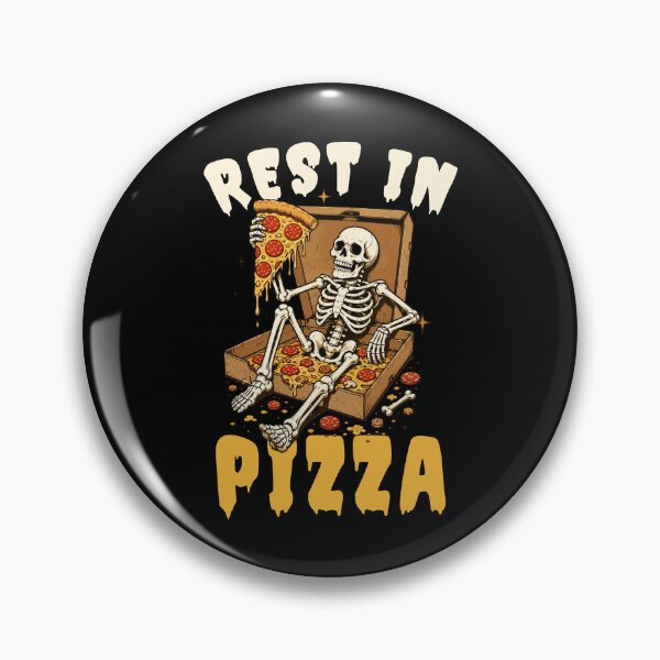 Item preview, Rest in Pizza Skeleton designed and sold by rustonpoldoks.