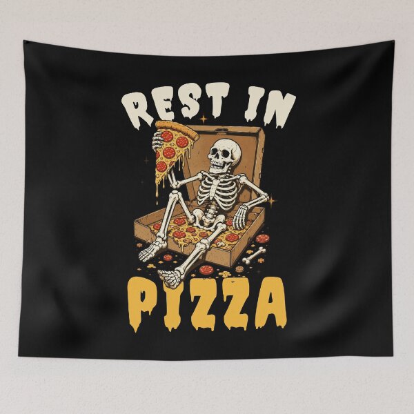 Item preview, Rest in Pizza Skeleton designed and sold by rustonpoldoks.