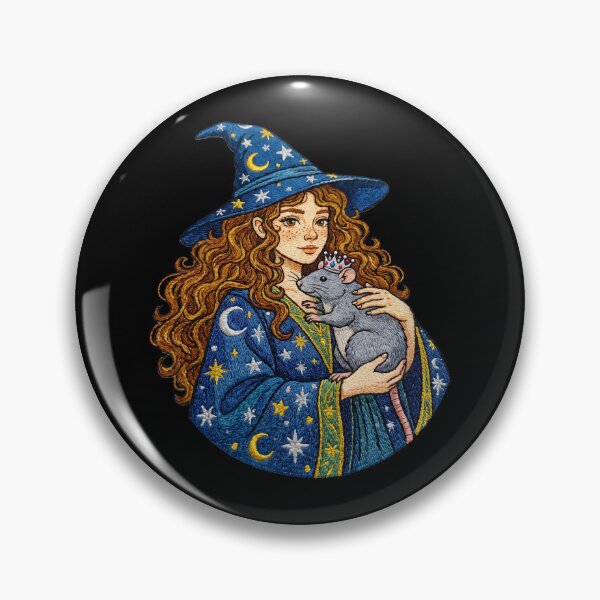 Item preview, Witch Girl Holding Pet Mouse Celestial Magic designed and sold by TeeARTHY.
