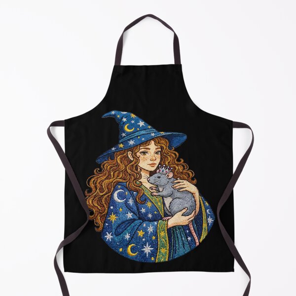 Item preview, Witch Girl Holding Pet Mouse Celestial Magic designed and sold by TeeARTHY.
