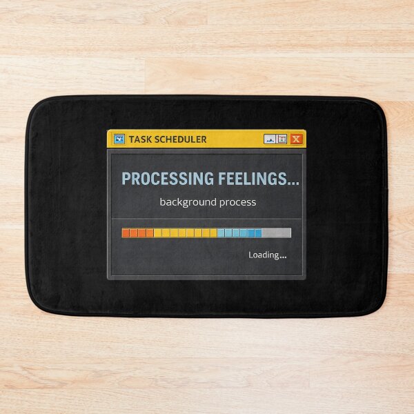 Artikelvorschau, Processing Feelings… – Hintergrundprozess Modus entworfen und verkauft von Mad Factory Designs.