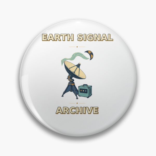 Item preview, Earth Signal Archive Retro Ground Station Graphic designed and sold by Freshloop Studio | Whimsical Vintage Art.