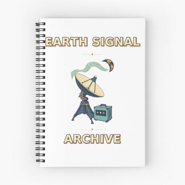 Item preview, Earth Signal Archive Retro Ground Station Graphic designed and sold by Freshloop Studio | Whimsical Vintage Art.