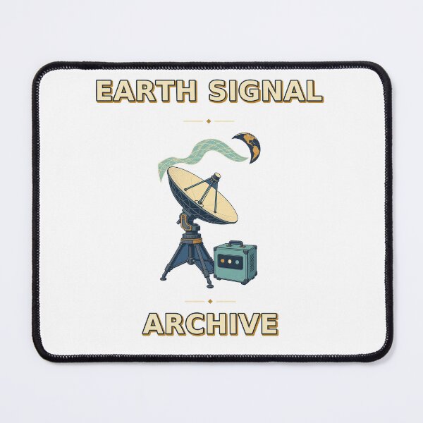 Item preview, Earth Signal Archive Retro Ground Station Graphic designed and sold by Freshloop Studio | Whimsical Vintage Art.