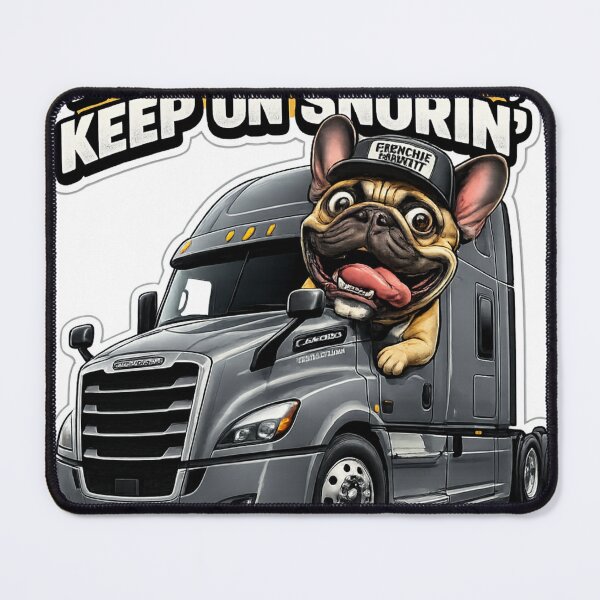 Item preview, Funny French Bulldog Semi Truck Trucker designed and sold by LavIsInTheAir.