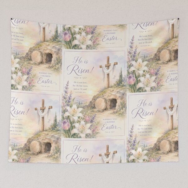 Item preview, He Is Risen – Easter Hope designed and sold by Stubblejumper Artworks.