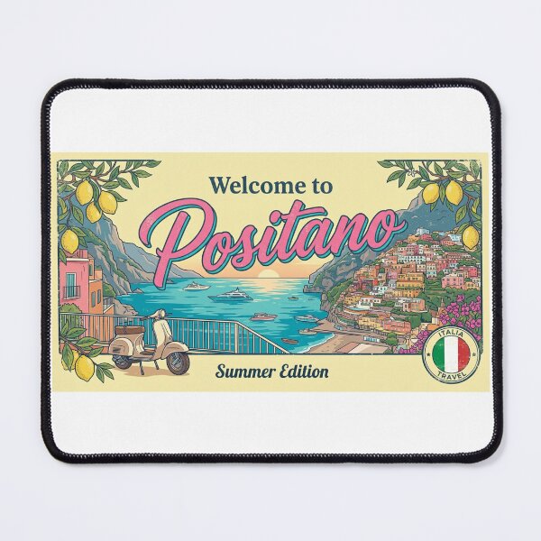 Item preview, Welcome to Positano Summer Edition Amalfi Coast Italy Travel Design designed and sold by NewDesignFR.