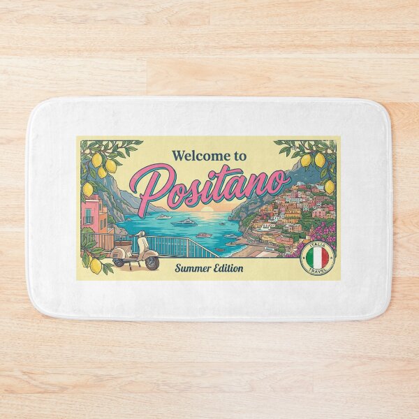 Item preview, Welcome to Positano Summer Edition Amalfi Coast Italy Travel Design designed and sold by NewDesignFR.