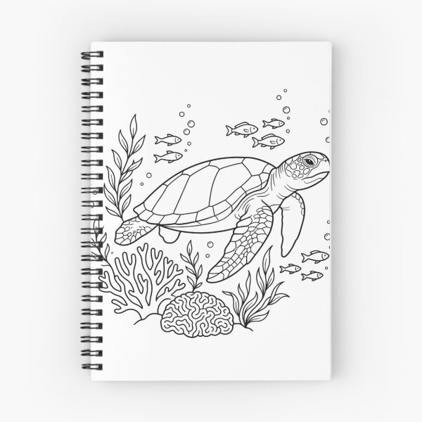 Item preview, Sea Turtle Coloring Page Design - Ocean Line Art designed and sold by JolususaStore.