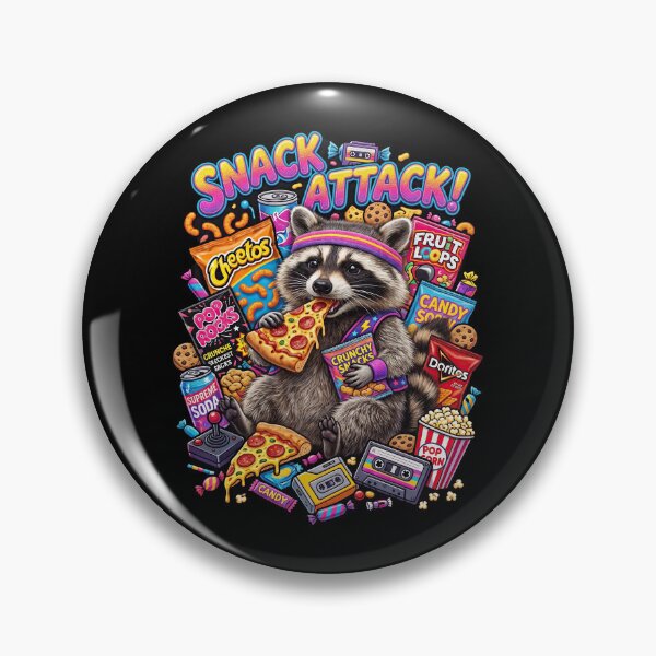 Item preview, Funny Raccoon Eating Pizza And Chips designed and sold by TeeARTHY.