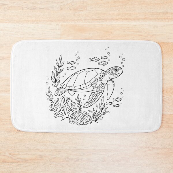 Item preview, Sea Turtle Coloring Page Design - Ocean Line Art designed and sold by JolususaStore.