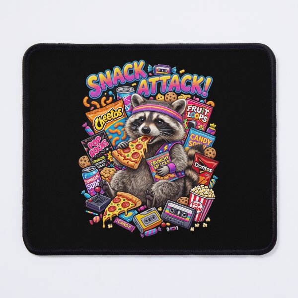 Item preview, Funny Raccoon Eating Pizza And Chips designed and sold by TeeARTHY.