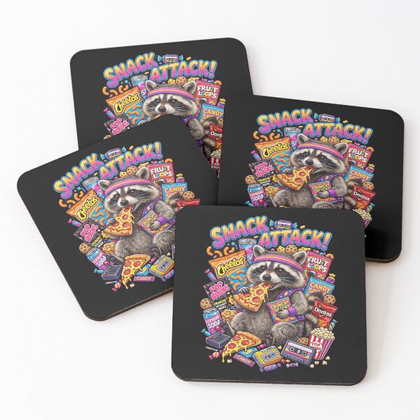 Item preview, Funny Raccoon Eating Pizza And Chips designed and sold by TeeARTHY.