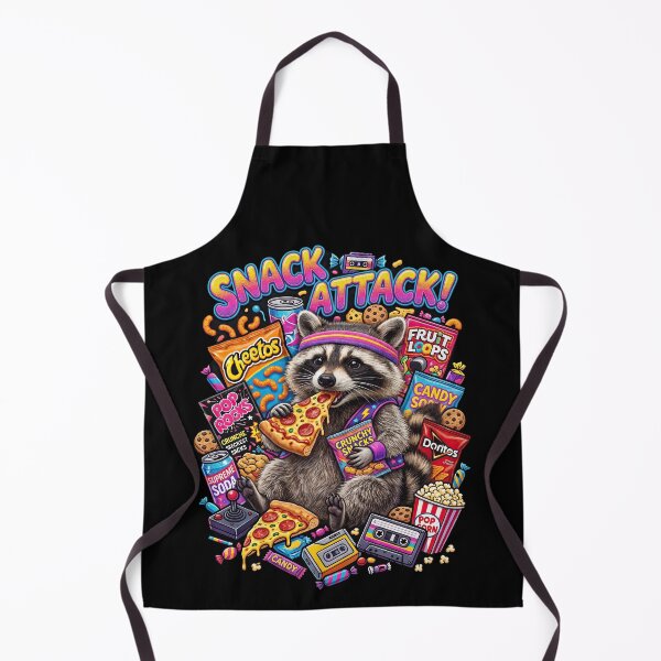 Item preview, Funny Raccoon Eating Pizza And Chips designed and sold by TeeARTHY.