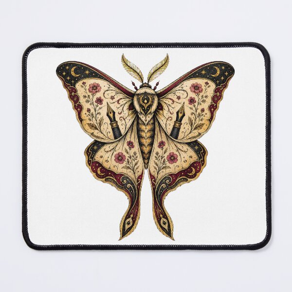 Item preview, Vintage Celestial Floral Moth designed and sold by Reese Regulus Studio.
