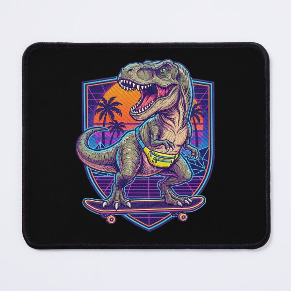 Item preview, TRex Dinosaur Skateboarding Retro designed and sold by TeeARTHY.