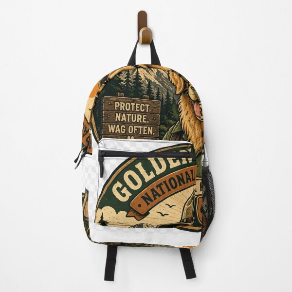 Item preview, Golden Retriever National Park Ranger Vintage Outdoor Dog Lover Retro T-Shirt designed and sold by TeeVibeHaus.