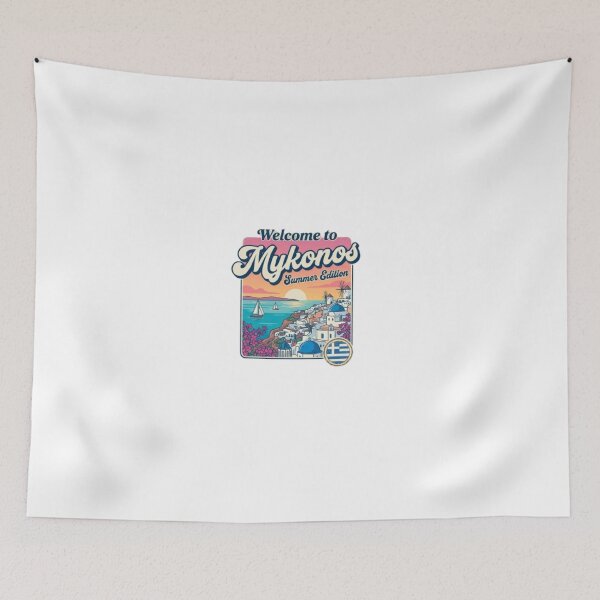 Item preview, Welcome to Mykonos Summer Edition Greek Island Retro Travel Design designed and sold by NewDesignFR.