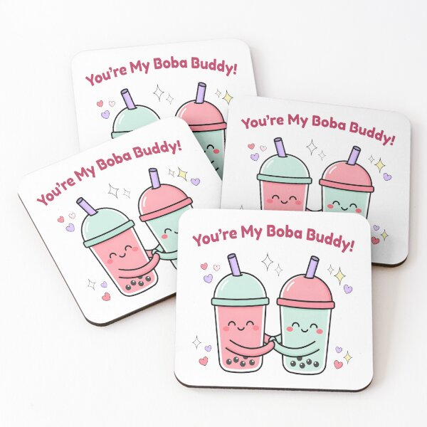 Item preview, You're My Boba Buddy Cute Friendship Day Kawaii Design designed and sold by InspiredCreatives.