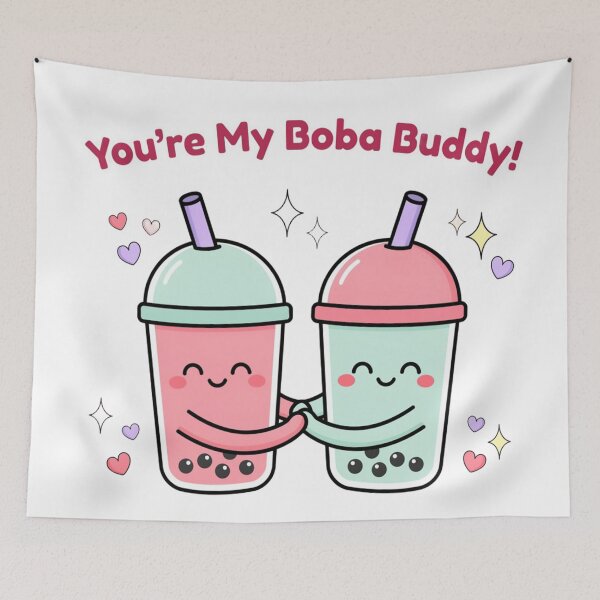 Item preview, You're My Boba Buddy Cute Friendship Day Kawaii Design designed and sold by InspiredCreatives.