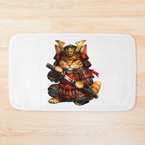 Item preview, Orange Cat Samurai Warrior – Japanese Warrior Cat designed and sold by builtforyou.