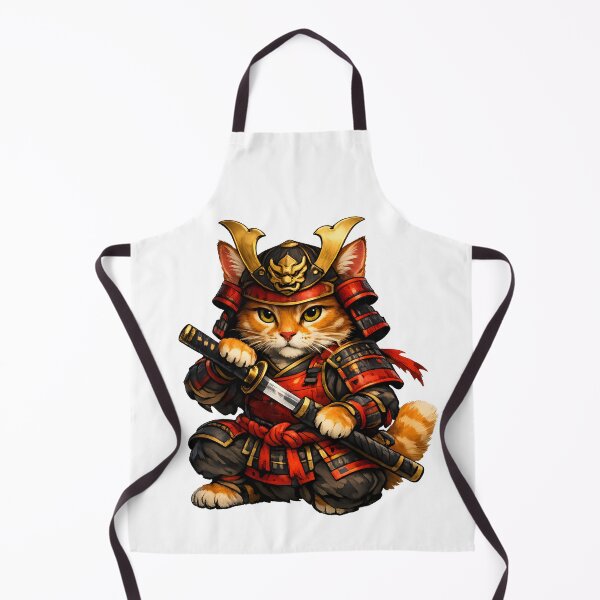Item preview, Orange Cat Samurai Warrior – Japanese Warrior Cat designed and sold by builtforyou.