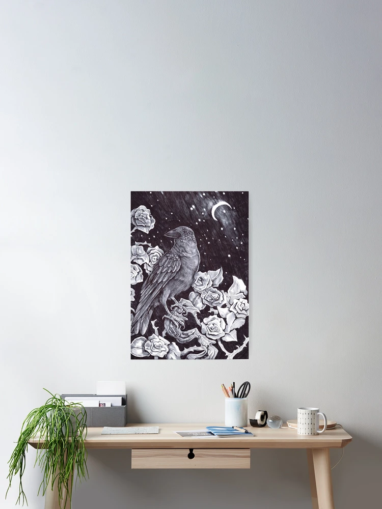 Thumbnail 2 of 3, Poster, Raven Roses designed and sold by Dawn Paws.