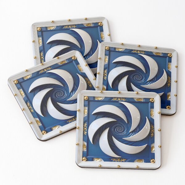 Item preview, Geometric Swirl with Gold Accents designed and sold by Vicky Brago-Mitchell®.