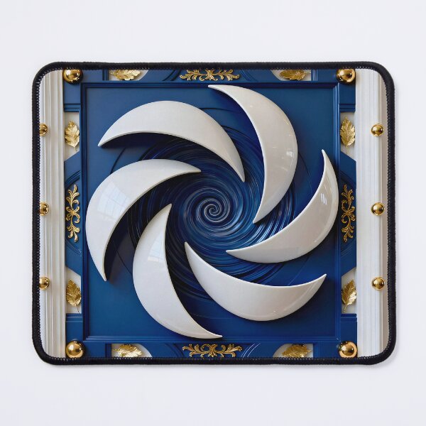 Item preview, Geometric Swirl with Gold Accents designed and sold by Vicky Brago-Mitchell®.