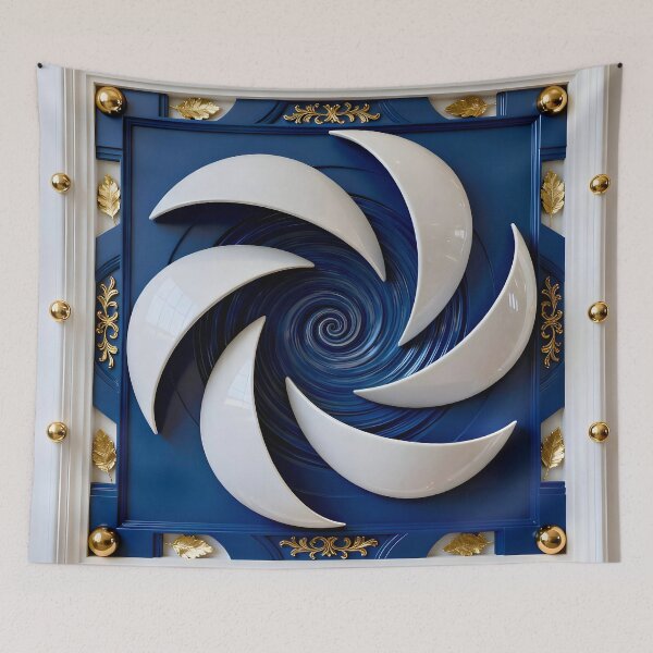 Item preview, Geometric Swirl with Gold Accents designed and sold by Vicky Brago-Mitchell®.