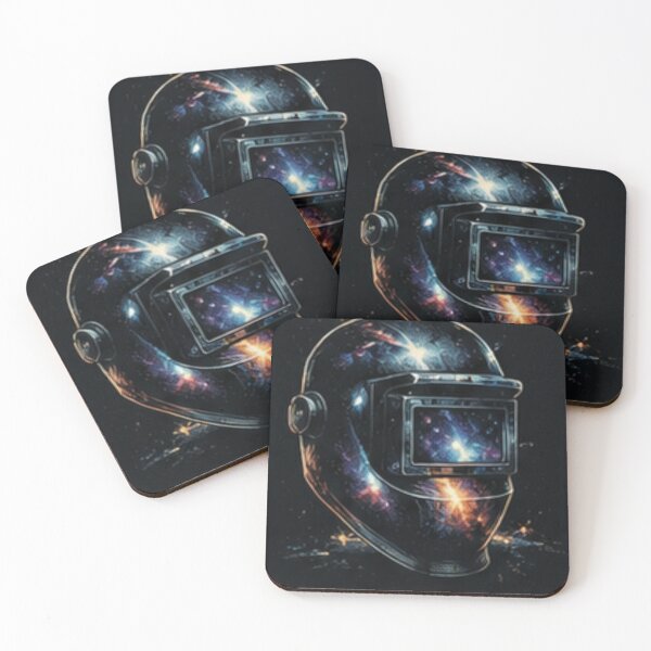 Item preview, Galaxy Welding Helmet | Cosmic Sci-Fi Welder Art designed and sold by TOGETHERINSIEME.