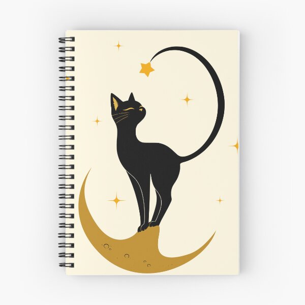 Item preview, Black Cat on a Crescent Moon designed and sold by DesingsTR.