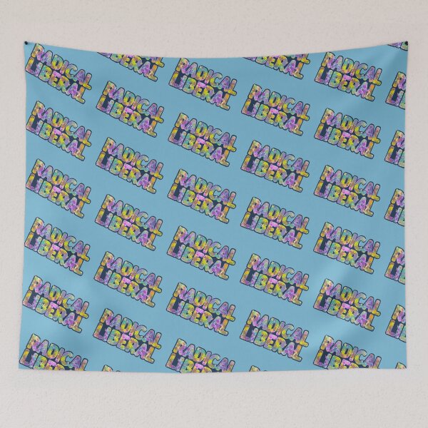 Item preview, Radical Liberal | Political Art Print | Groovy Protest Sticker designed and sold by RareSquareBearArts.