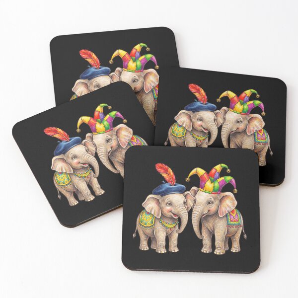 Item preview, Cute Circus Elephants Jester Hat   designed and sold by TeeARTHY.