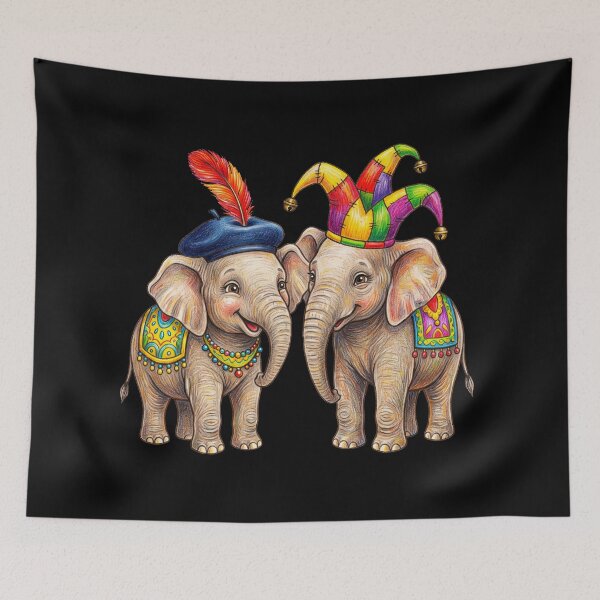 Item preview, Cute Circus Elephants Jester Hat   designed and sold by TeeARTHY.
