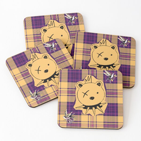 Item preview, Tartan Punk Bear with Swallow Tattoos designed and sold by Visual Vestibule.
