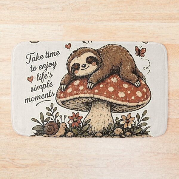 Item preview, Slow Down Get Cozy Vintage Sloth designed and sold by radiogalaxy.