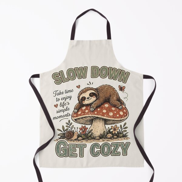 Item preview, Slow Down Get Cozy Vintage Sloth designed and sold by radiogalaxy.