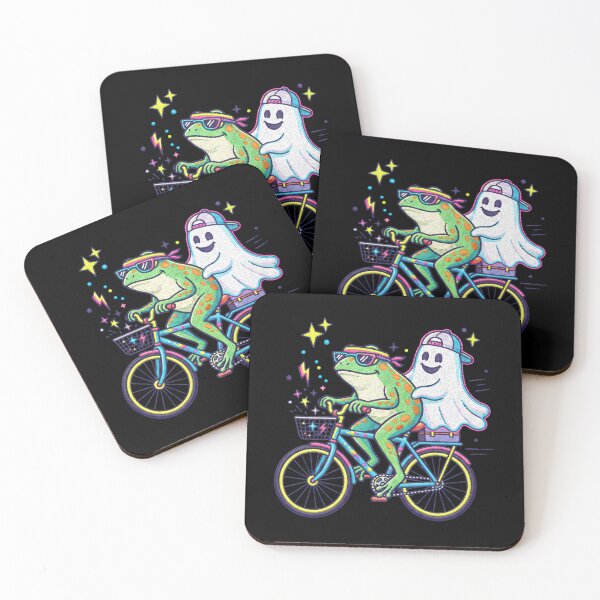 Item preview, Cool Frog Riding Bicycle With Ghost   designed and sold by TeeARTHY.
