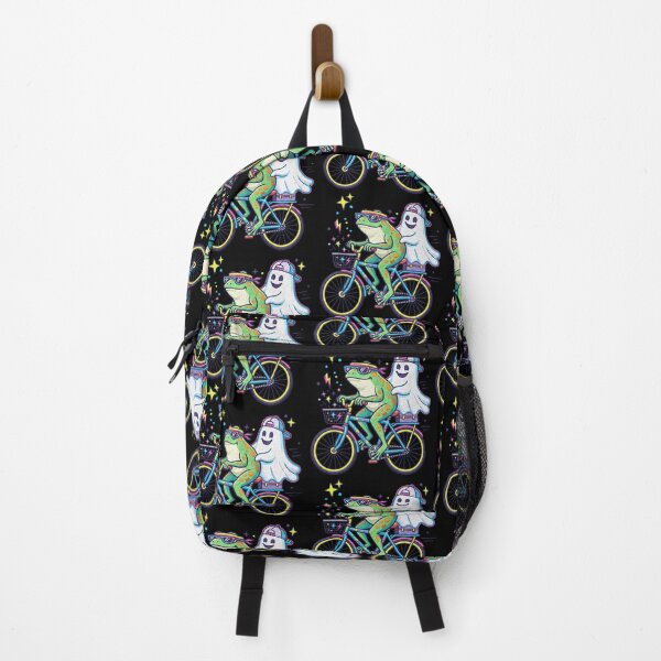 Item preview, Cool Frog Riding Bicycle With Ghost designed and sold by TeeARTHY.
