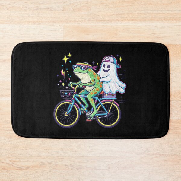 Item preview, Cool Frog Riding Bicycle With Ghost   designed and sold by TeeARTHY.